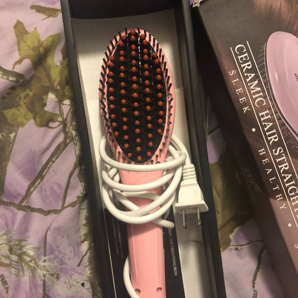 Art naturals ceramic hair straightening brush